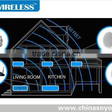 RF Multi-room Wireless Speaker Solution to Background Music System