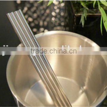 straight stainless steel straw with thread