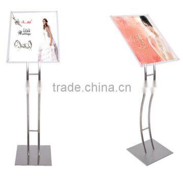 Shopping Mall Non Adjustable Display Standing, Hotel Lobby Snap Poster Stand