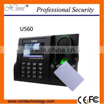 Standard webserver TCP/IP communication tendance color TFT screen optional rfid/mi-fare card fingerprint time attendance clock