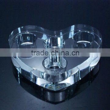 wholesale cheap clear heart shaped glass candle jar