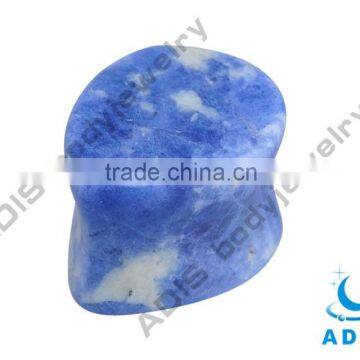 Semi Precious Stone Saddle Ear Plugs Gauges