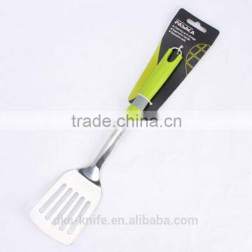 KH109SLT-M Stainless Steel Mirror Finished Slotted Turner with PP handle Kitchen Tool
