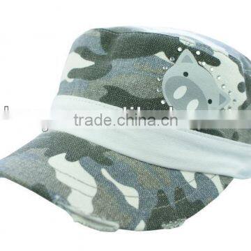 2012 new style embroidery 100% cotton military cap