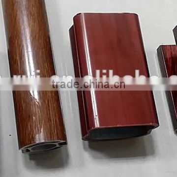 6063 T5 aluminium wood grain finish/wood colour aluminium profile for curtain wall/window&door frame /furniture/handrail                        
                                                Quality Choice