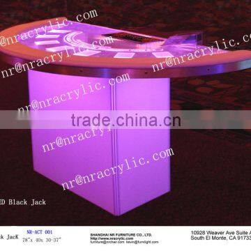 led acrylic furniture bar table event casino table for sale