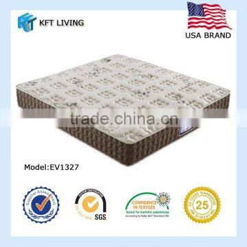 Soft roll up pocket spring mattress, quilt silk , olives fabric bed mattress EV1327