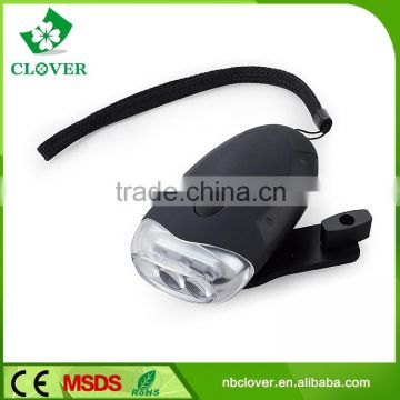 2015 new style made in china 3 LED dynamo hand charge torch light