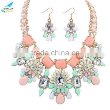 Wholesale latest design costume exaggeration statement jewelry sets for women