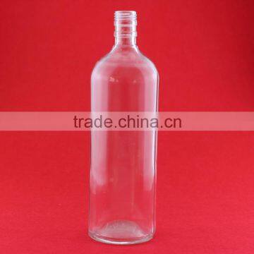 wholesale cylinden liquor bottles embossed glass bottles pracical milk bottle 1L