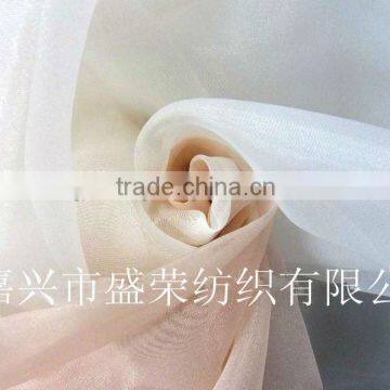 Polyester Bridal Gown Organza Textile Fabric (20D*40D)