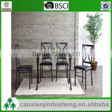 any size and color podwer coating finish metal dining table and chairs