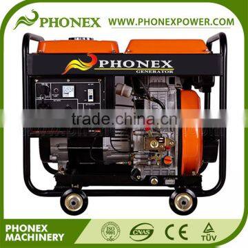 5kw 5kva Open Type Diesel Generator Portable Diesel Generator With Wheels Price Cheap