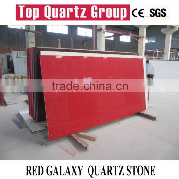 Artificial shining red quartz stone slab,red quartz stone tiles,red star quartz stone countertops