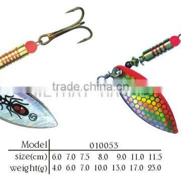 Spinner bait metal lure