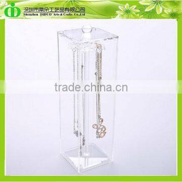 DDJ-0055 ISO9001 Chinese Manufacture Made SGS Test Custom Acrylic Necklace Box With Lid photo-2