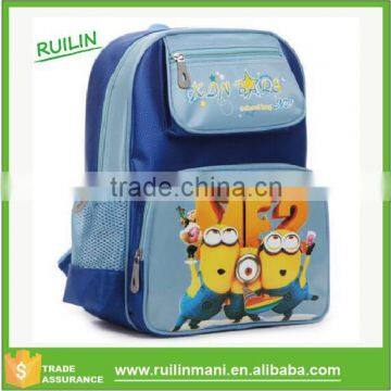 Blue polyester kids backpacks for boys school stationery Primary Students Cartoon School Bag Backpack