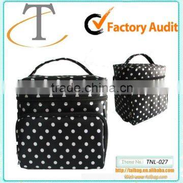 New design Dot dot Satin sponge Big cosmetic case