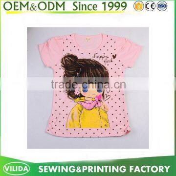 Fashion Girl Printed Summer Casual T Shirt With Pattern Soft Cotton Cute Kids Clothes For 3-12 Years photo-4