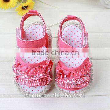 summer red beautiful flat fabric baby girls new sandals