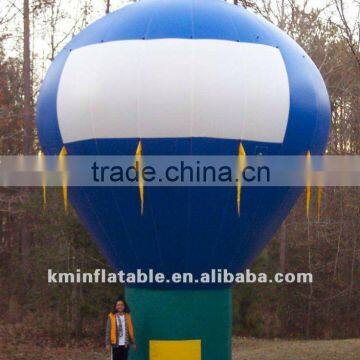 blue inflatable ground balloon