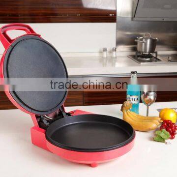 2016 hot selling electric non stick coating round Pizza Oven grill maker with 180 open