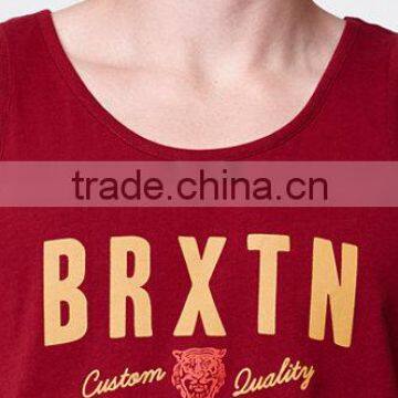 Daijun OEM Summer Men's Red and Yellow Fashion 100 Cotton Tank Top photo-3