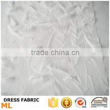 Wedding Decoration White Pleated Mesh Fabric Fashion Dress for Wedding Dress photo-2