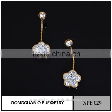 Flower shape earring drop earring for gril