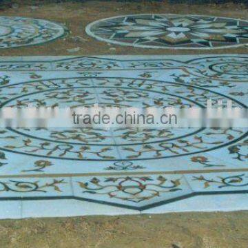 Marble Inlay Flooring , Marble Medallion , Stone Mosaic Medallion