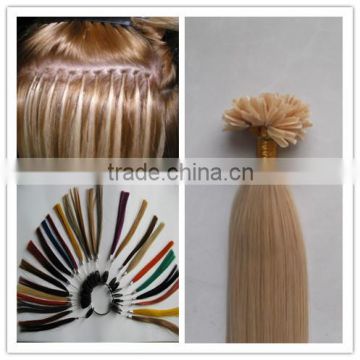 Human hair Keratin Hair Bonding Extensions Flat Tip Hair Extensions