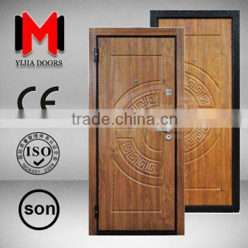 YIJIA Kazakhstan door, PVC armed door, PVC steel door, steel wooden armored ddor YJRH18