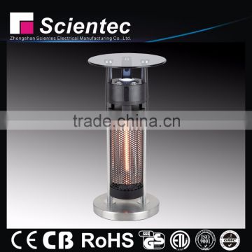 Waterproof electrical patio heater with LED lighting IP24 CB,CE,GS,IP24 Approved Infrared Heater Outdoor