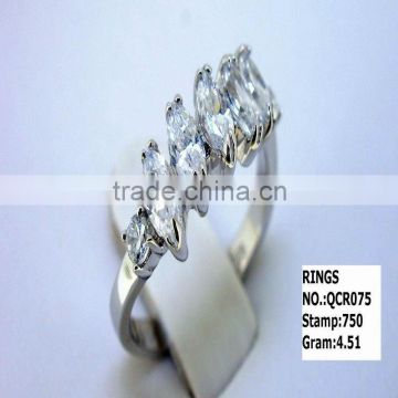 top quality cz 925 sterling silver rings,hot sale in Dubai QCR075