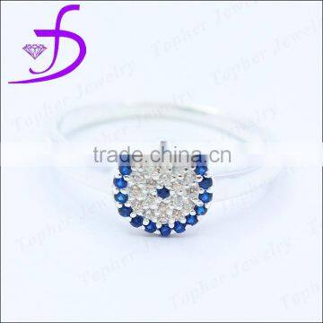 Bulk sale cheap rhodium plated 925 silver china cz rings