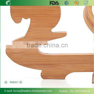 WR015/LFGB Wood Premium Bamboo Wine Rack Wooden Fruit Vegetable Display Rack Antique Wine Kitchen Rack photo-4