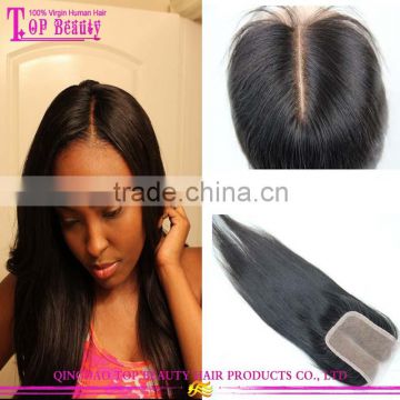 New arrival 100% virgin unprocessed brazilian 3 part silk base lace closure with baby hairs