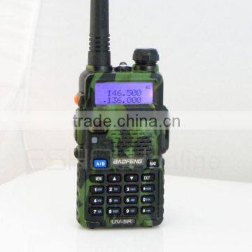 Army Green BF-UV5R 5W 128CH UHF + VHF 136-174MHz+400-480MHz DTMF VOX Offset Dual Band Two-Way Radio Walkie Talkie camouflage