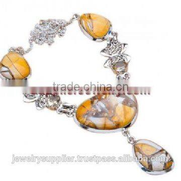 Authentic!! Wholesale Amber Jewelry Glass Silver Jewellery Designers P1400 photo-5