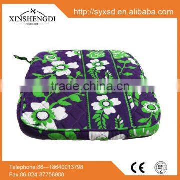 Hot sale cotton bright quilted textile printing insulated women's oem laptop bag