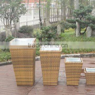 3PCS Rattan Flower Pot With Plastic Box Inside photo-3