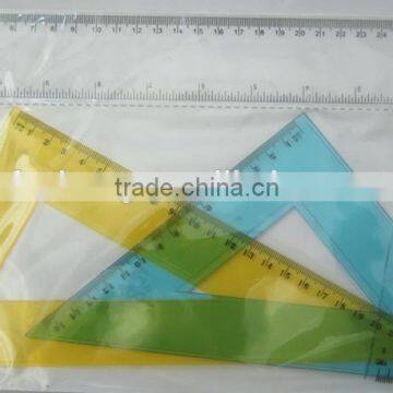 huge size 4 in 1 plastic transparent ruler