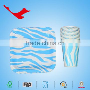 disposable food and beverages grade paper cup with striped style