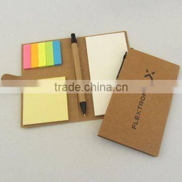 Sticky Notes set with Recycled Paper Pen for Promotion