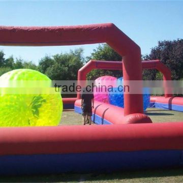 inflatable zorb ball track for rolling ball game