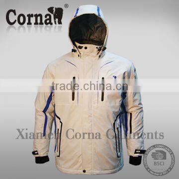 Winter warm keeping 100% polyester breathable man outdoor jacket waterproof