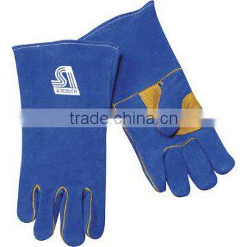 blue Welding Gloves Double