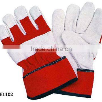 split leather gloves , Elastic wrist strap and Knuckle strap