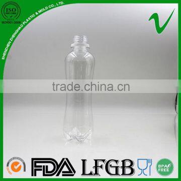 250ml PET clear plastic carbonated drink bottle with food grade