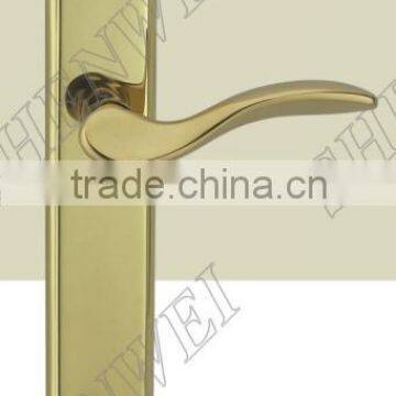 15-68 PB high quality brass handle on plate door lock